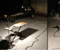 04 Mapa Provisório, installation CENTA - Black Ink, Electrical cables,whitewash, Car, sound 2008