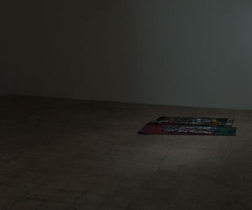 'Metafonia I' / 'Metafonia II' / Jacquard textiles wool, alcohol pen on Mylar, 2013