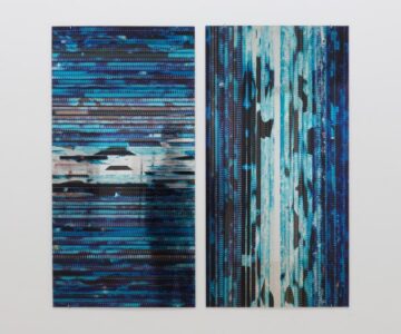 Irit Batsry, ‘Film Mirror (Blue)’, Colagem, filme de 16mm sobre espelho acrílico / Collage, 16mm film on acrylic mirror / 50 x 101 cm (2x) / 2020