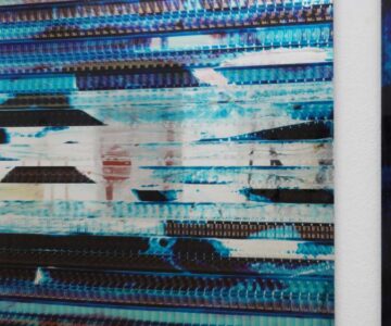 Irit Batsry, ‘Film Mirror (Blue)’, Colagem, filme de 16mm sobre espelho acrílico / Collage, 16mm film on acrylic mirror / 50 x 101 cm (2x) / 2020