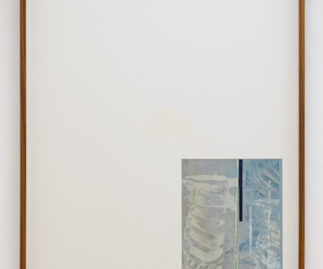 'Perdoa-me - amor, Azul', técnica mista sobre papel, 64 x 83 cm, 2020-23 // 'Forgive me—love, Blue', mixed media on paper, 64 x 83 cm, 2020-2023