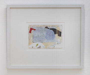'As nossas mãos tão próximas, rios nas nossas palmas', colagem e técnica mista sobre papel, 52 x 44 cm, 2022-23 // 'Our hands so close, rivers on our palms', collage and mixed media on paper, 52 x 44 cm, 2022-23