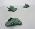 Insect Bunkers // Areia, cinzas, pigmento verde e cola s/ cartão e diversos materiais de modelação, dimensões variáveis // Sand, ash, green pigment and glue on cardboard and various modelling materials, dimensions variable // 2022
